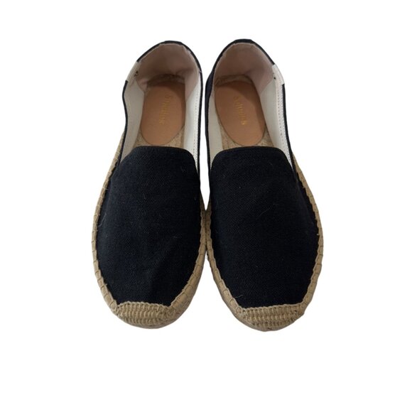 Soludos Womens Black Espadrille Flats Size 7 Canvas & Jute Slip-On Shoes - Picture 12 of 16